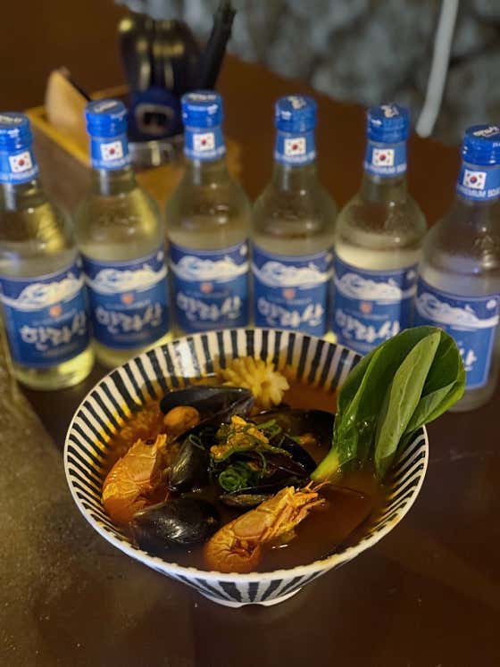 바다가 담긴 해물라면 메뉴 사진(네이버)