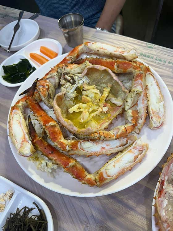 킹크랩 2.5kg 메뉴 사진(네이버)