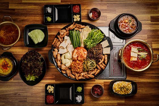 삼겹항정 한판(680g) 3~4人 메뉴 사진(네이버)