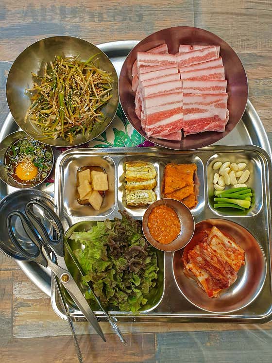 급냉오겹살 메뉴 사진(네이버)