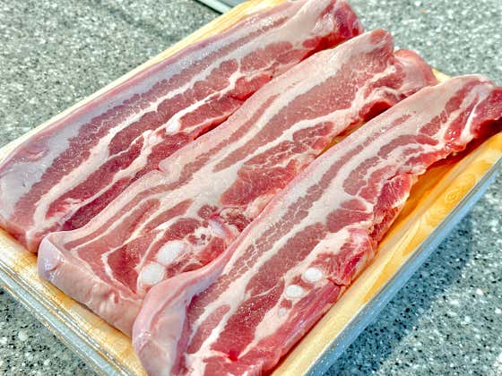 삼겹살 100g 메뉴 사진(네이버)