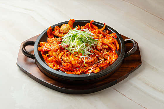 돌판 오징어 메뉴 사진(네이버)