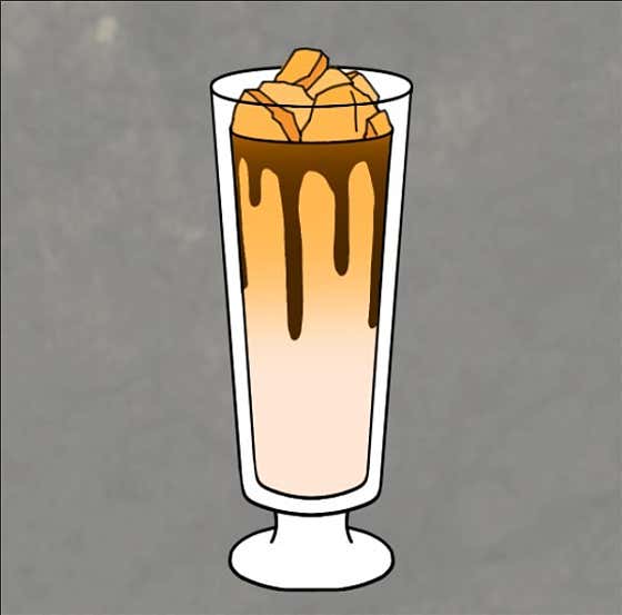 달고나라떼 메뉴 사진(네이버)