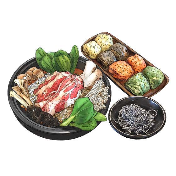 버섯 만두전골(1인) 메뉴 사진(네이버)