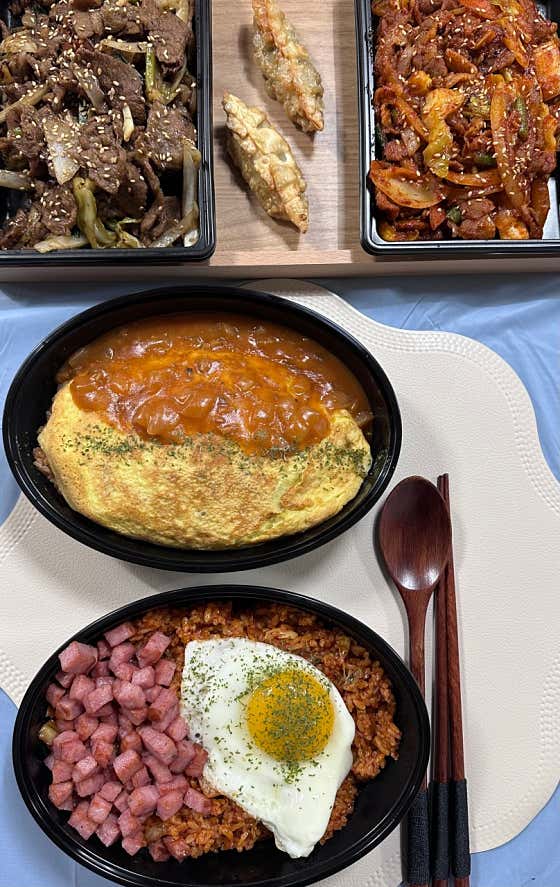 수제 오므라이스 메뉴 사진(네이버)