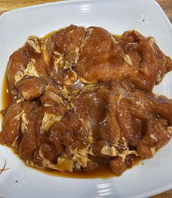 양념 돼지갈비(250&) 메뉴 사진(네이버)