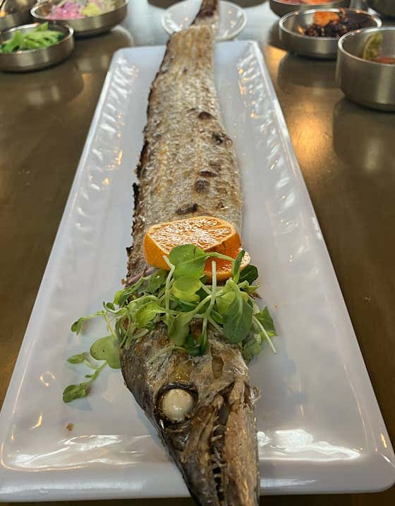 제주은갈치 통구이 (대) 메뉴 사진(네이버)