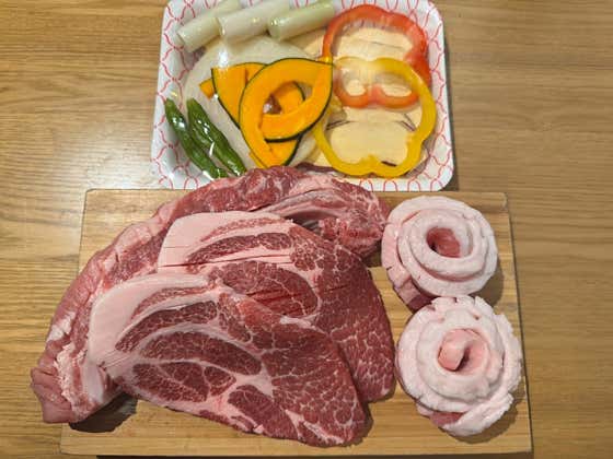 녹돈 세트 오션뷰 바베큐 2인 메뉴 사진(네이버)
