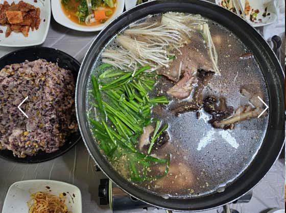 능이오리백숙 메뉴 사진(네이버)