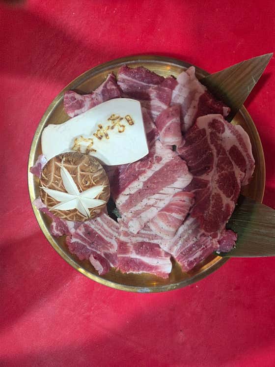 한돈 돼지모듬 대(600g) 메뉴 사진(네이버)
