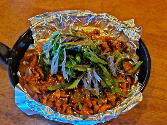 안지랑 양념 곱창 메뉴 사진(네이버)