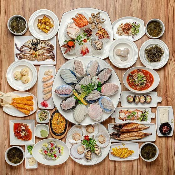 회+조개or새우 세트 메뉴 사진(네이버)