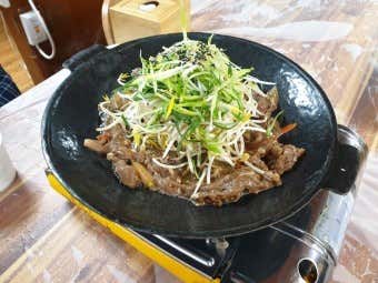 불고기정식 메뉴 사진(네이버)