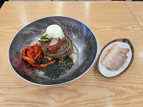 (세트) 비빔막국수/수육 메뉴 사진(네이버)
