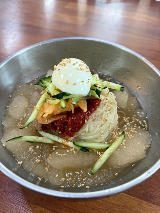 냉밀면 메뉴 사진(네이버)