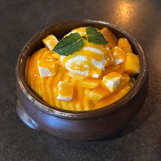 눈꽃 생망고빙수 메뉴 사진(네이버)