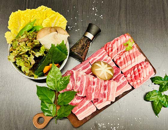 우리돼지 한돈 삼겹살 메뉴 사진(네이버)