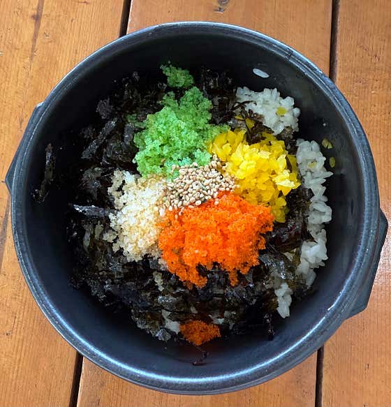 삼색알밥 메뉴 사진(네이버)