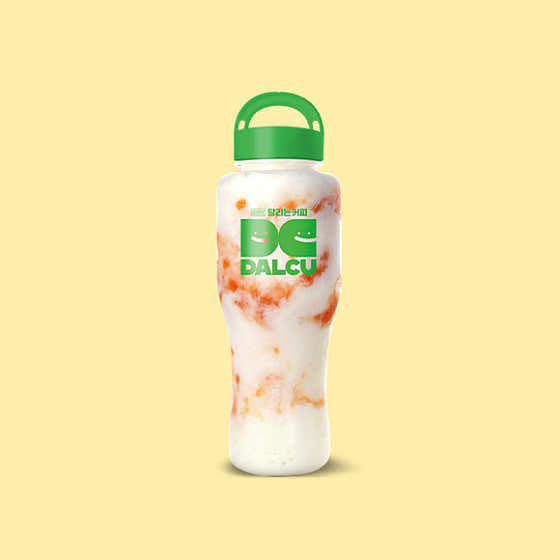 1L 보틀) 납작복숭아 요거트 스무디 메뉴 사진(네이버)