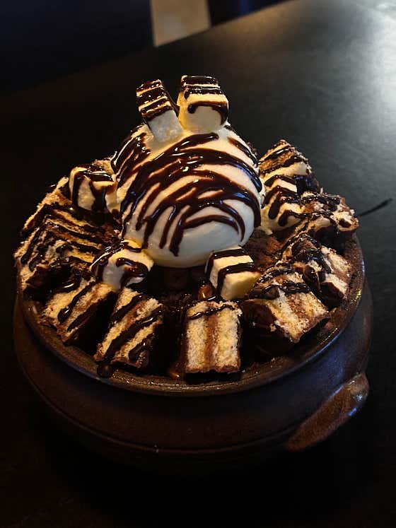 눈꽃 초코빙수 메뉴 사진(네이버)