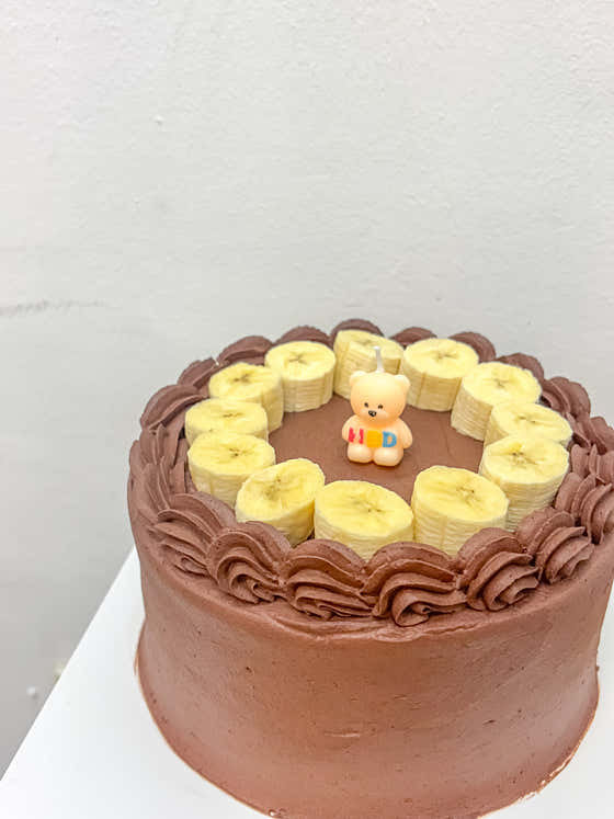 초코 바나나 생크림 케이크 메뉴 사진(네이버)