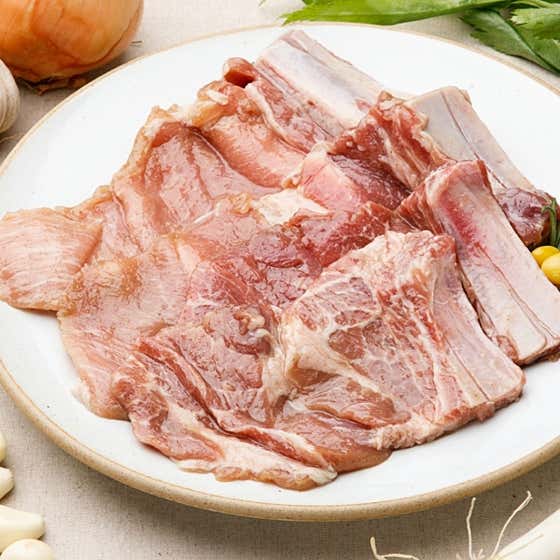 수제양념돼지갈비(220g) 메뉴 사진(네이버)