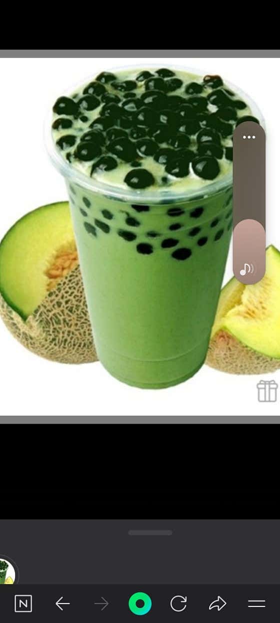 멜론 버블티 메뉴 사진(네이버)