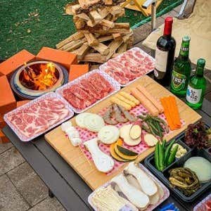 캠핑 모듬 구이 세트 메뉴 사진(네이버)