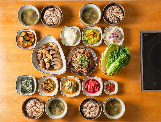 색달장 한상차림(2인) 메뉴 사진(네이버)