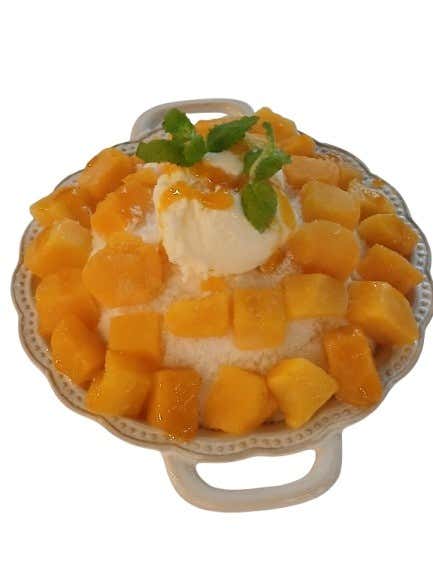 망고 눈꽃빙수 메뉴 사진(네이버)