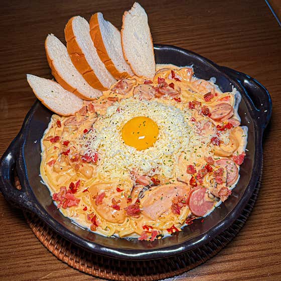 크림짬뽕파스타 메뉴 사진(네이버)
