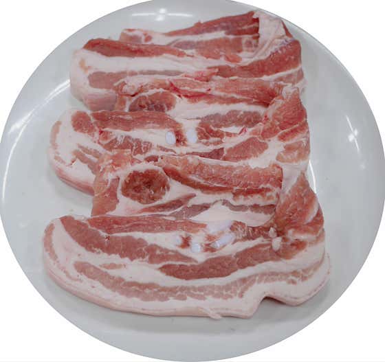 흑돼지 생삼겹살 600g 메뉴 사진(네이버)