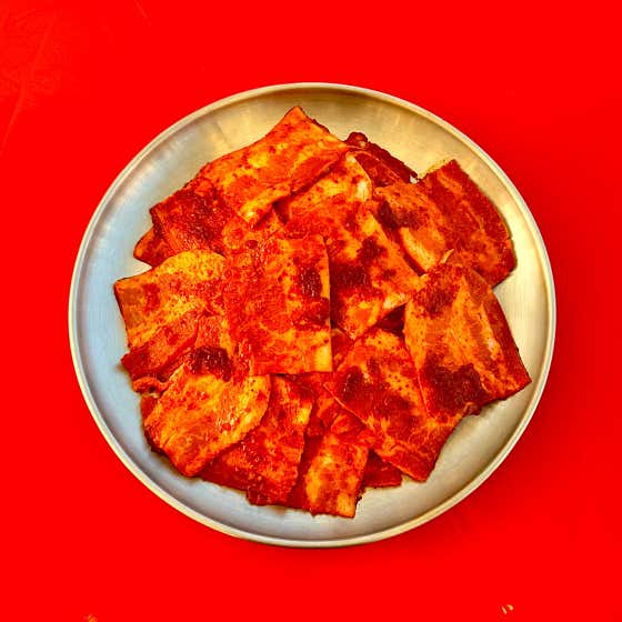 비법 고추장 냉삼 150g 메뉴 사진(네이버)