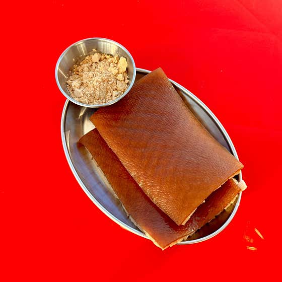 명품 숙성 벌집껍데기 150g 메뉴 사진(네이버)