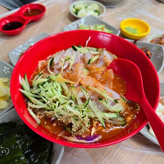 물회 메뉴 사진(네이버)