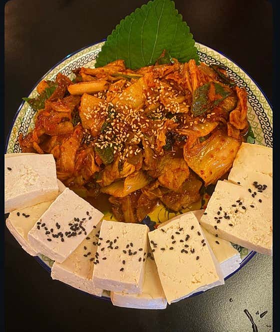 들기름 삼겹 두부김치 메뉴 사진(네이버)