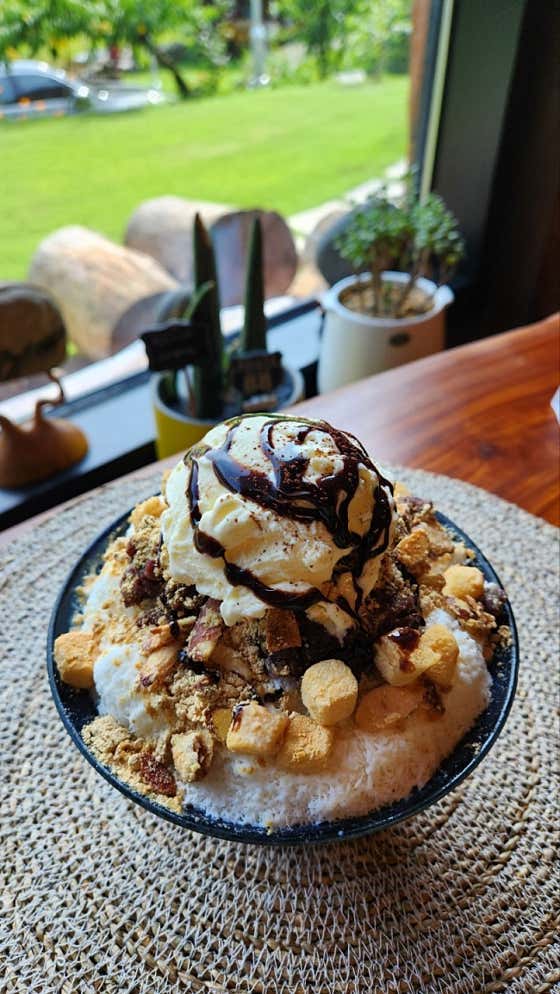 인절미콩고물 팥빙수 메뉴 사진(네이버)