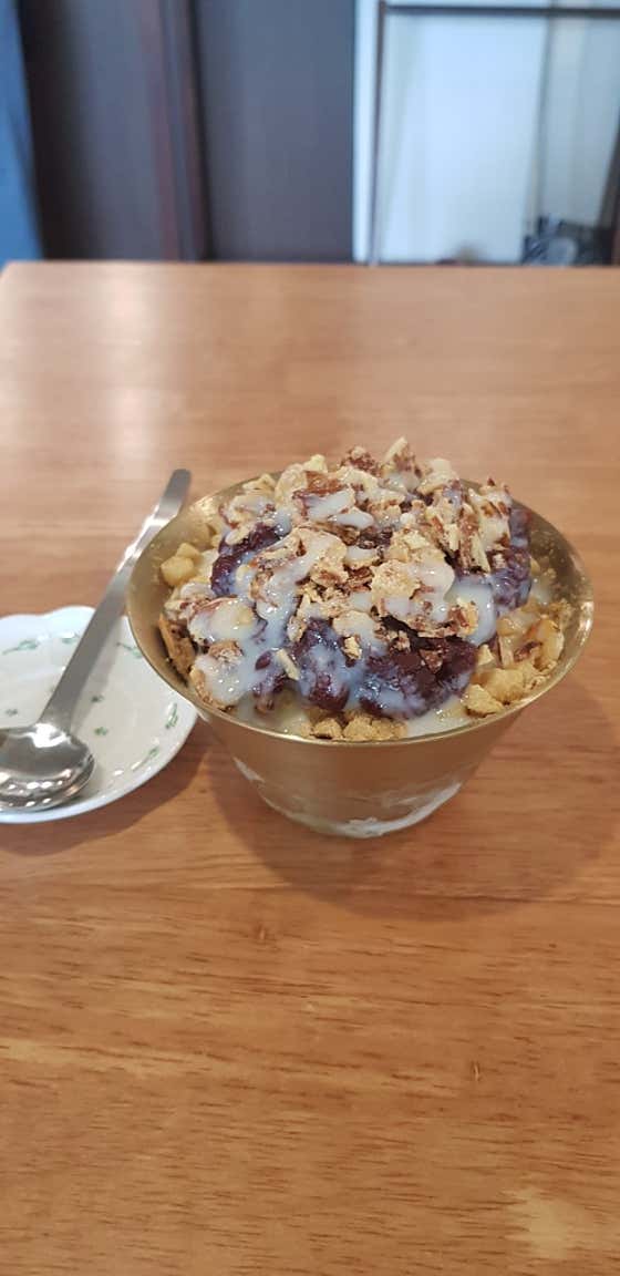팥빙수 1인 메뉴 사진(네이버)