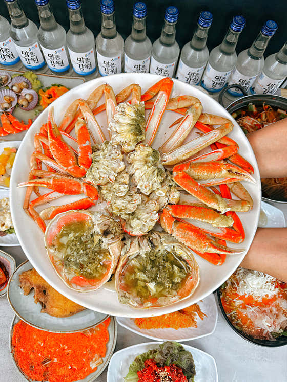 대게+활어회(서비스) 메뉴 사진(네이버)