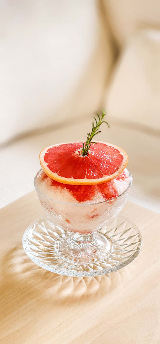 허브 자몽 빙수 메뉴 사진(네이버)