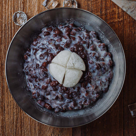 눈꽃 수제 팥빙수 메뉴 사진(네이버)