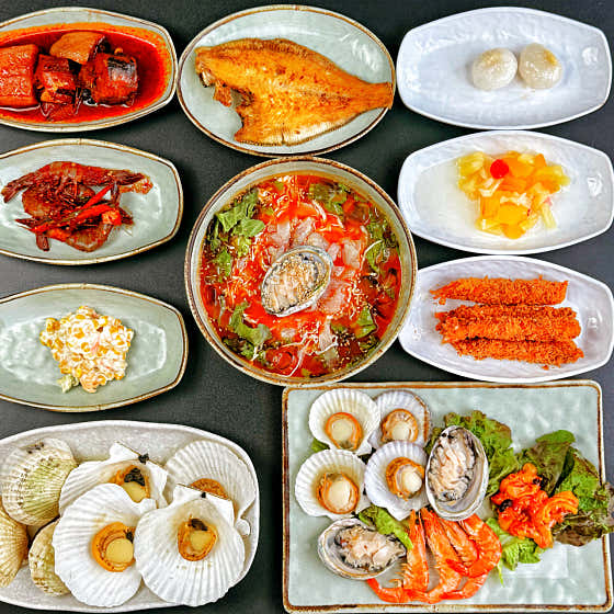 대포리 횟집 신선한 기본찬 무료 제공 메뉴 사진(네이버)