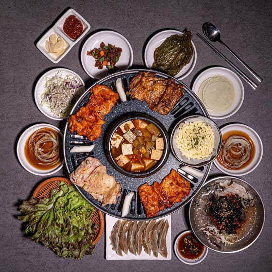 숯불 아름 세트 2인(만두) 메뉴 사진(네이버)