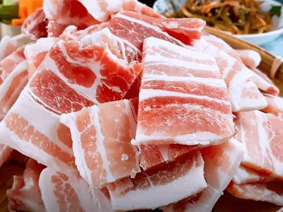 급랭삼겹살 메뉴 사진(네이버)