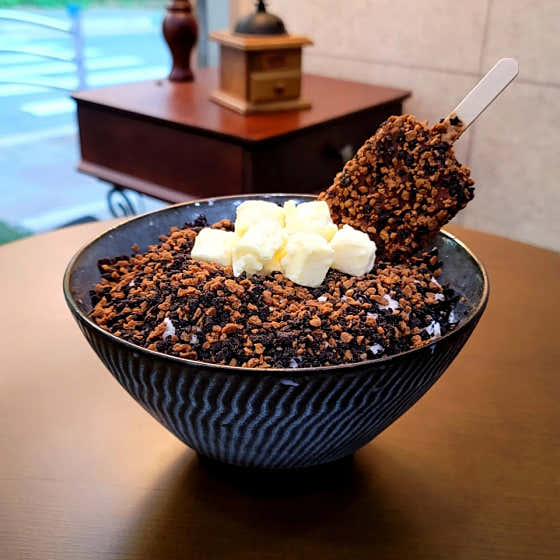 눈꽃 돼지바 빙수 메뉴 사진(네이버)