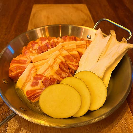삼겹,목살 모듬(그릴용) 400g 메뉴 사진(네이버)