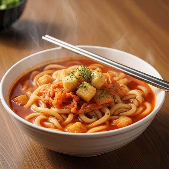 추운 날? 김치우동! 메뉴 사진(네이버)