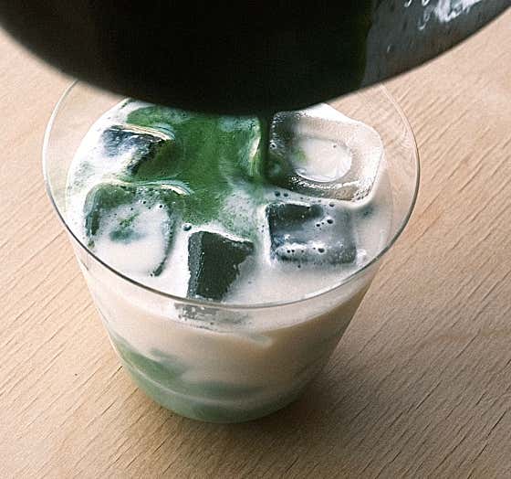 말차라떼(말차100%) 메뉴 사진(네이버)