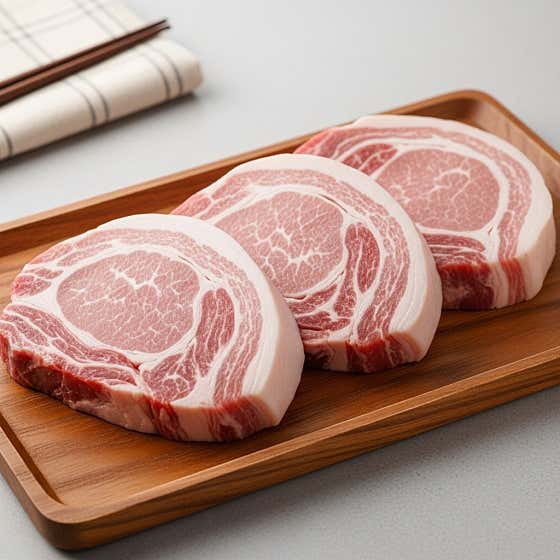 한돈 최고급 목살 (100g) 메뉴 사진(네이버)