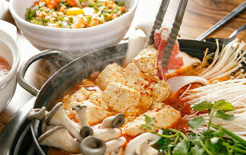 부드러운 초당순두부 샤브칼국수 메뉴 사진(네이버)